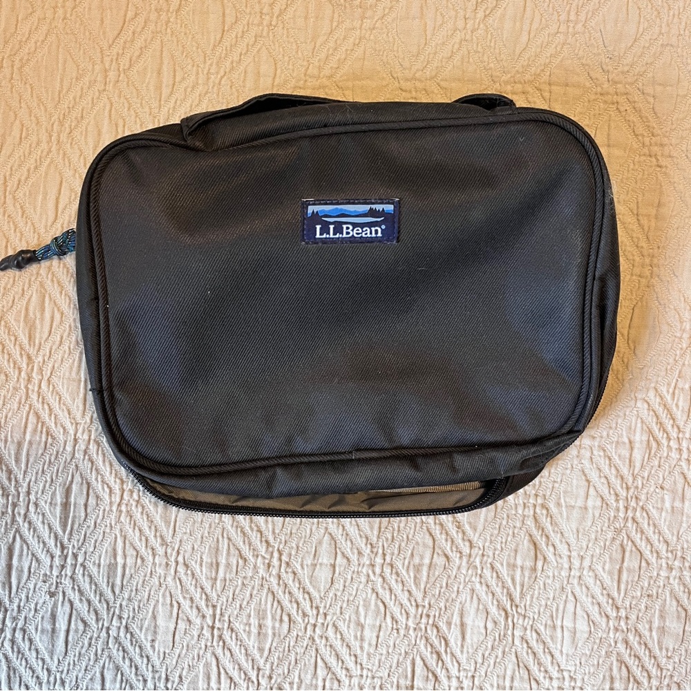 L.L. Bean Black Toiletry Bag Compact and Durable